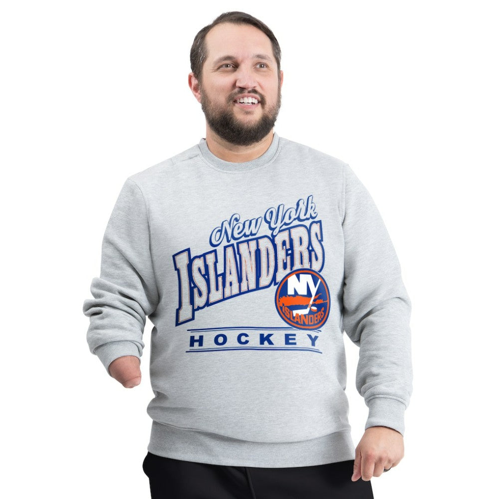 New York Islanders G-III Sports by Carl Banks Adaptive Headliner Fleece Sweatshirt - Gray - NHL 203480352