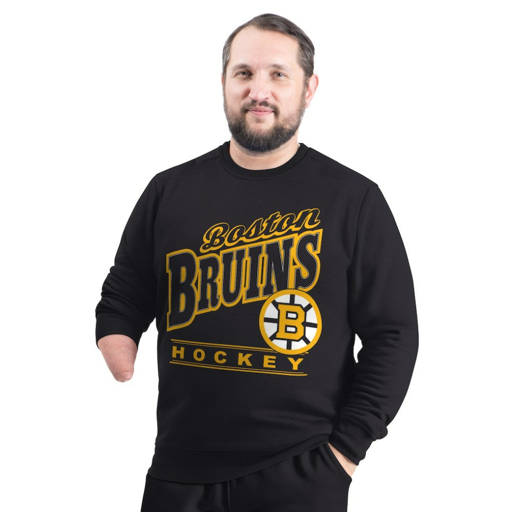 Boston Bruins G-III Sports by Carl Banks Adaptive Headliner Fleece Sweatshirt - Black - NHL 203480355