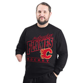 Calgary Flames G-III Sports by Carl Banks Adaptive Headliner Fleece Sweatshirt - Black - NHL 203480356