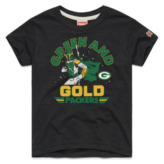 Green Bay Packers Homage Youth Star Wars x NFL Tri-Blend T-Shirt Black