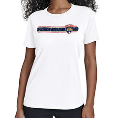 Florida Panthers Starter Women's Team Stripe T-Shirt - White - NHL 203480843