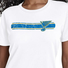St. Louis Blues Starter Women's Team Stripe T-Shirt - White - NHL 203480857