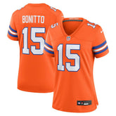 Nike Nik Bonitto Denver Broncos Women's Alternate 2 Mile High Collection 1977 Throwback Game Jersey Orange