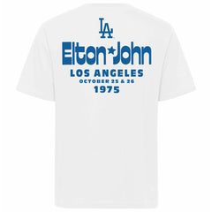 Los Angeles Dodgers x Elton John Sportiqe Unisex Duke Oversized T-Shirt - White - MLB Sale