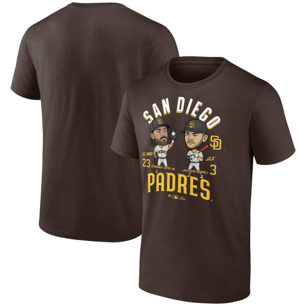 Fernando Tatis Jr. & Jackson Merrill San Diego Padres Player Duo T-Shirt - Brown - MLB Online