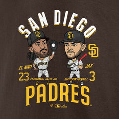 Fernando Tatis Jr. & Jackson Merrill San Diego Padres Player Duo T-Shirt - Brown - MLB Online