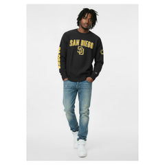 San Diego Padres Champion Reverse Weave Chenille Sweatshirt - Black - MLB Sale
