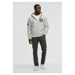 Chicago Cubs Champion Reverse Weave Chenille Full-Zip Hoodie - Gray - MLB Lifestyle