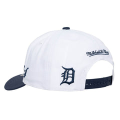 Detroit Tigers Mitchell & Ness Unisex XL Script Pro Crown Snapback Hat - White/Navy - Mitchell & Ness Sale