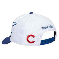 Chicago Cubs Mitchell & Ness Unisex XL Script Pro Crown Snapback Hat - White/Royal - Mitchell & Ness Sale