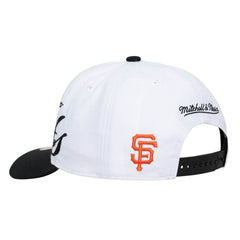 San Francisco Giants Mitchell & Ness Unisex XL Script Pro Crown Adjustable Hat - White/Black - Mitchell & Ness Discount