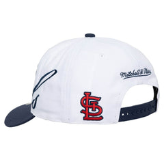 St. Louis Cardinals Mitchell & Ness Unisex XL Script Pro Crown Adjustable Hat - White/Navy - Mitchell & Ness Discount