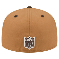 Chicago Bears New Era Two-Tone Walnut 59FIFTY Fitted Hat Light Brown/Dark Brown