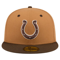 Indianapolis Colts New Era Two-Tone Walnut 59FIFTY Fitted Hat Light Brown/Dark Brown