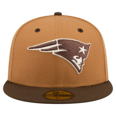 New England Patriots New Era Two-Tone Walnut 59FIFTY Fitted Hat Light Brown/Dark Brown