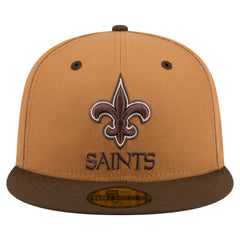 New Orleans Saints New Era Two-Tone Walnut 59FIFTY Fitted Hat Light Brown/Dark Brown