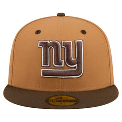 New York Giants New Era Two-Tone Walnut 59FIFTY Fitted Hat Light Brown/Dark Brown