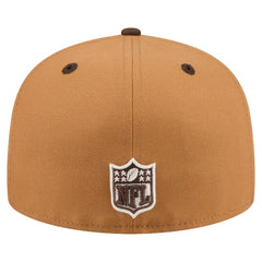 Philadelphia Eagles New Era Two-Tone Walnut 59FIFTY Fitted Hat Light Brown/Dark Brown