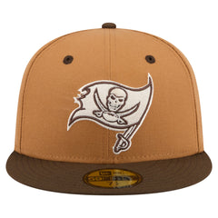 Tampa Bay Buccaneers New Era Two-Tone Walnut 59FIFTY Fitted Hat Light Brown/Dark Brown