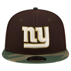 New York Giants Adult Burnt Wood Camo 9FIFTY Snapback Hat Dark Brown