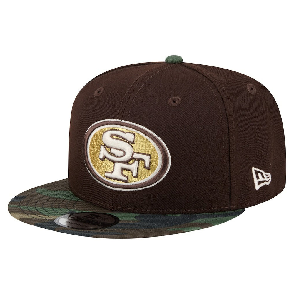 San Francisco 49ers Adult Burnt Wood Camo 9FIFTY Snapback Hat Dark Brown