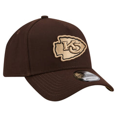 Kansas City Chiefs New Era Burnt Wood A-Frame 9FORTY Adjustable Hat Dark Brown
