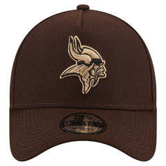 Minnesota Vikings New Era Burnt Wood A-Frame 9FORTY Adjustable Hat Dark Brown
