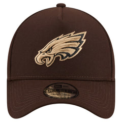 Philadelphia Eagles New Era Burnt Wood A-Frame 9FORTY Adjustable Hat Dark Brown