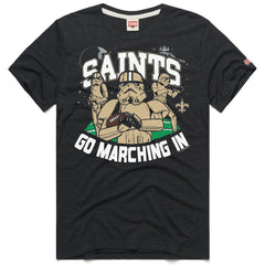 New Orleans Saints Homage Unisex Star Wars x NFL Tri-Blend T-Shirt Charcoal