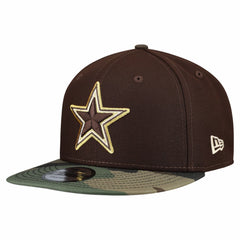 Dallas Cowboys Adult Burnt Wood Camo 9FIFTY Snapback Hat Dark Brown