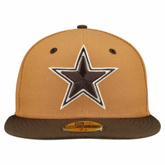 Dallas Cowboys New Era Two-Tone Walnut 59FIFTY Fitted Hat Light Brown/Dark Brown