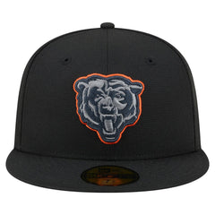 Chicago Bears New Era Color Pop 59FIFTY Fitted Hat Black
