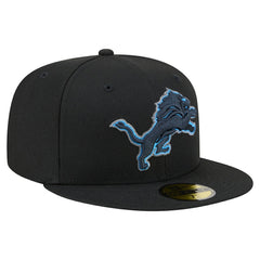 Detroit Lions New Era Color Pop 59FIFTY Fitted Hat Black