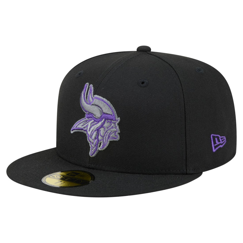 Minnesota Vikings New Era Color Pop 59FIFTY Fitted Hat Black
