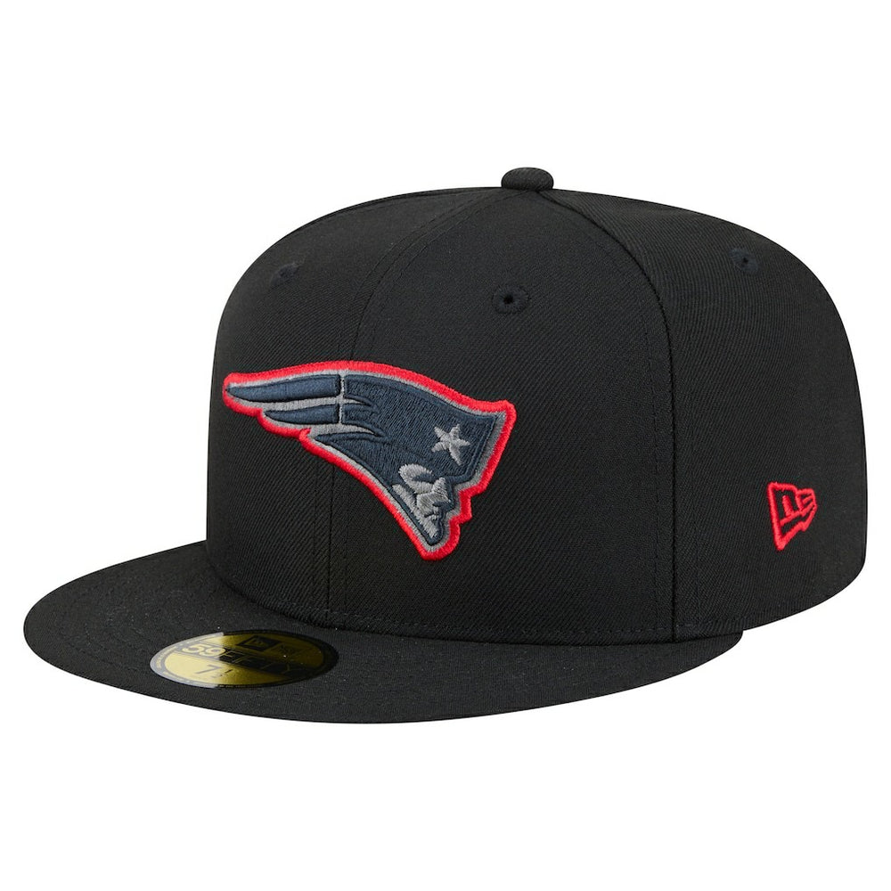 New England Patriots New Era Color Pop 59FIFTY Fitted Hat Black