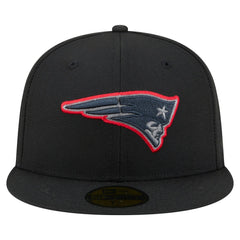 New England Patriots New Era Color Pop 59FIFTY Fitted Hat Black