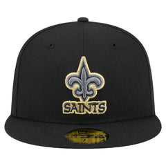 New Orleans Saints New Era Color Pop 59FIFTY Fitted Hat Black
