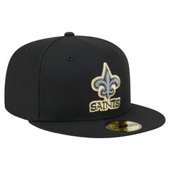 New Orleans Saints New Era Color Pop 59FIFTY Fitted Hat Black