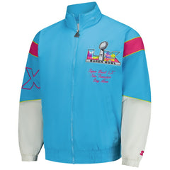 Super Bowl LX Starter The Gust Full-Zip Hooded Jacket Light Blue