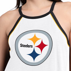 Pittsburgh Steelers G-III 4Her by Carl Banks Women's Redemption Win Slub Tank Top White