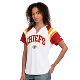 Kansas City Chiefs Starter Women's Game On Notch Neck T-Shirt White