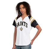 New Orleans Saints Starter Women's Game On Notch Neck T-Shirt White