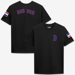 Boston Red Sox New Era Dominican Republic Country Flag T-Shirt - Black - New Era Lifestyle