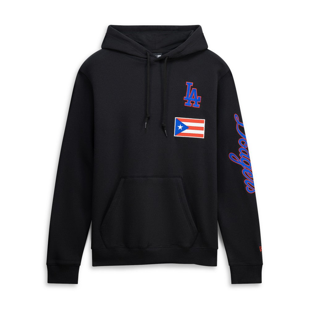 Los Angeles Dodgers New Era Puerto Rico Country Flag Hoodie - Black - New Era Online