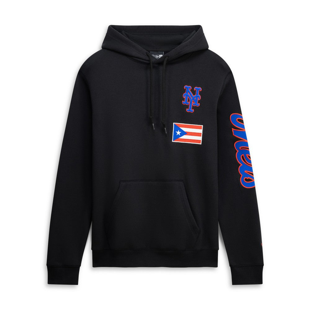 New York Mets New Era Puerto Rico Country Flag Hoodie - Black - New Era Lifestyle