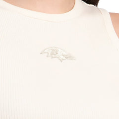 Baltimore Ravens Starter Women's Travel Pastels Cropped Tank Cream