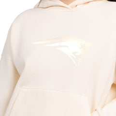 New England Patriots Starter Women's Pastel Relaxed Travel Hoodie Cream