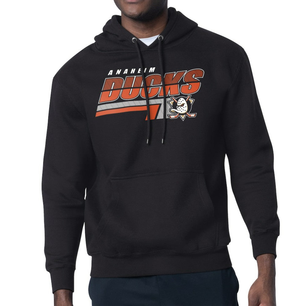 Anaheim Ducks Starter Logo Push Fleece Hoodie - Black - NHL 203500306