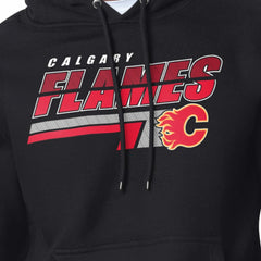 Calgary Flames Starter Logo Push Fleece Hoodie - Black - NHL 203500308