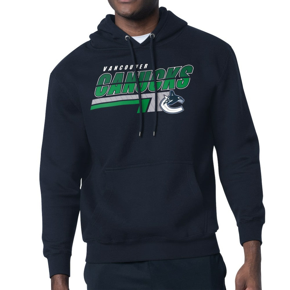 Vancouver Canucks Starter Logo Push Fleece Hoodie - Blue - NHL 203500324